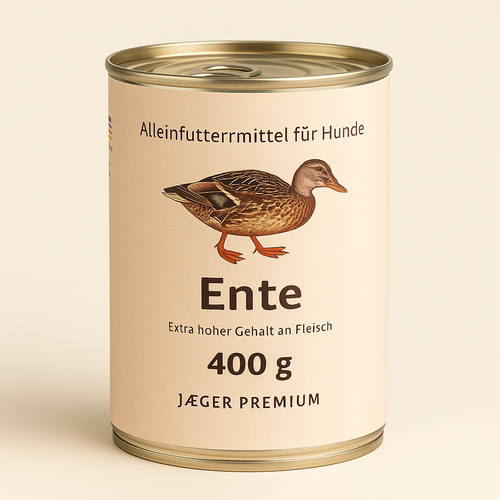 Nassfutter Hund – Ente mit Gemüse &amp; Reis